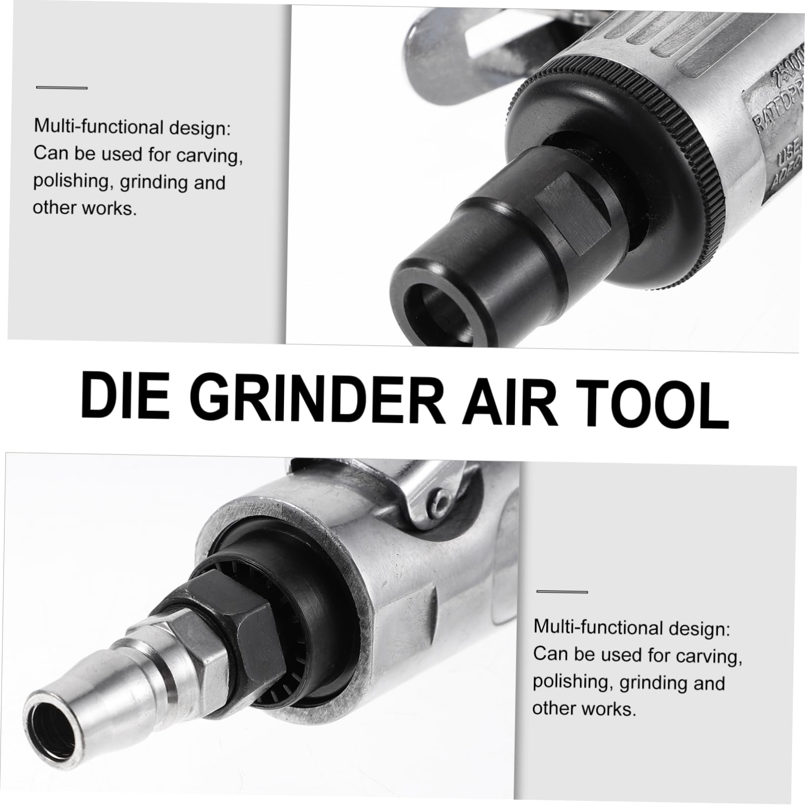 Holibanna Pneumatic Die Grinder Tool High Powered Straight Grinder Compact Design for Carving Polishing Grinding for Woodworking Metalworking Applications