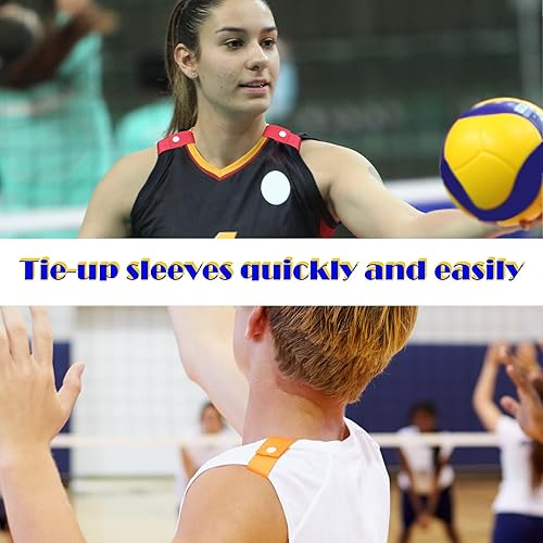 Miniatura 4 de Dingion 20 pares de soportes de manga de sóftbol para mujer, camisetas deportivas, clips con broches de presión, correas de gimnasia y fútbol para