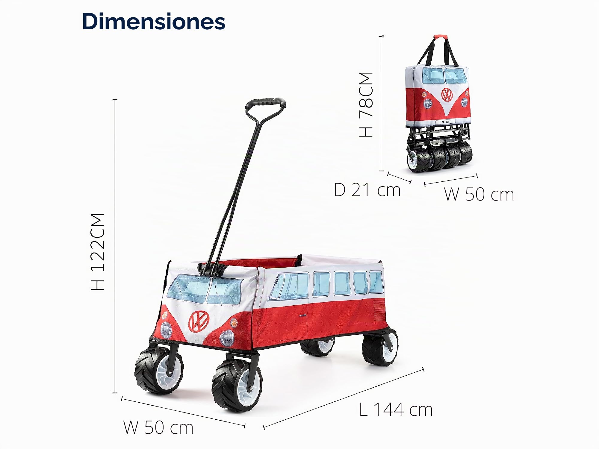 BRISA VW Collection - T1 Bus Furgoneta Carrito Plegable