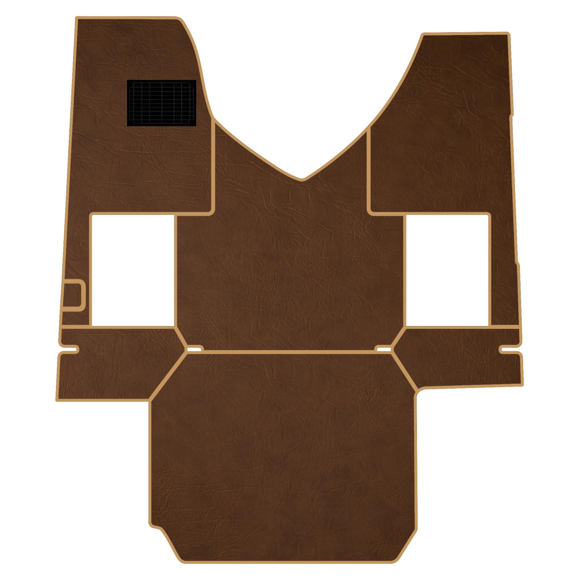 ALFA WAYS Floor Mats for Trucks fits Freightliner Cascadia 116, 126 (2018-current) Brown - All Weather Floor Mats - Accessories for Trucks in Eco