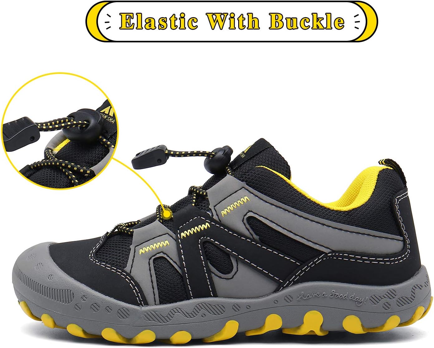 Mishansha Boy's Girl's Hiking Shoes Low Top Sneakers Outdoor Trekking Walking Climbing Running Shoes - Image 3