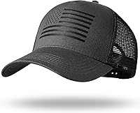 RONGJUN American Flag Trucker Hat - Breathable Mesh Snapback Baseball Cap for Men Women, Adjustable Patriotic Fit