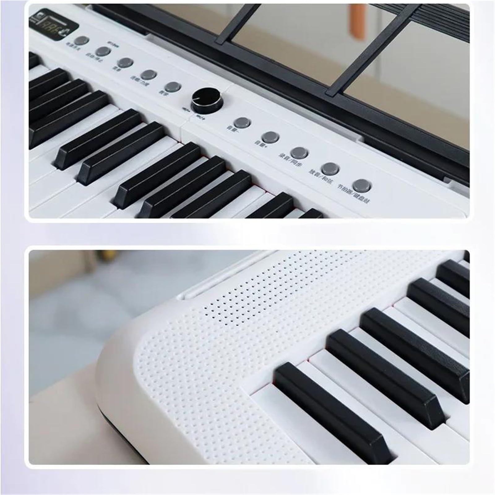Pianino Elektroniczne 88 Klawiszy Organy Elektroniczne Przenośne Instrumenty Klawiszowe Dla Dorosłych Początkujących Profesjonalne(White Set A)