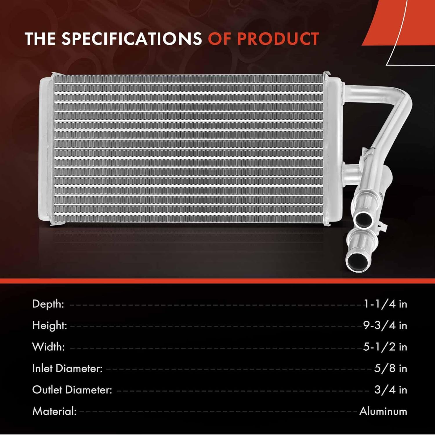 A-Premium HVAC Heater Core Compatible with Buick Rendezvous 2002-2007, Terraza 2005-2007 & Chevrolet Uplander 2005-2009, Venture & Oldsmobile Silhouette & Pontiac Aztek, Montana & Saturn Relay