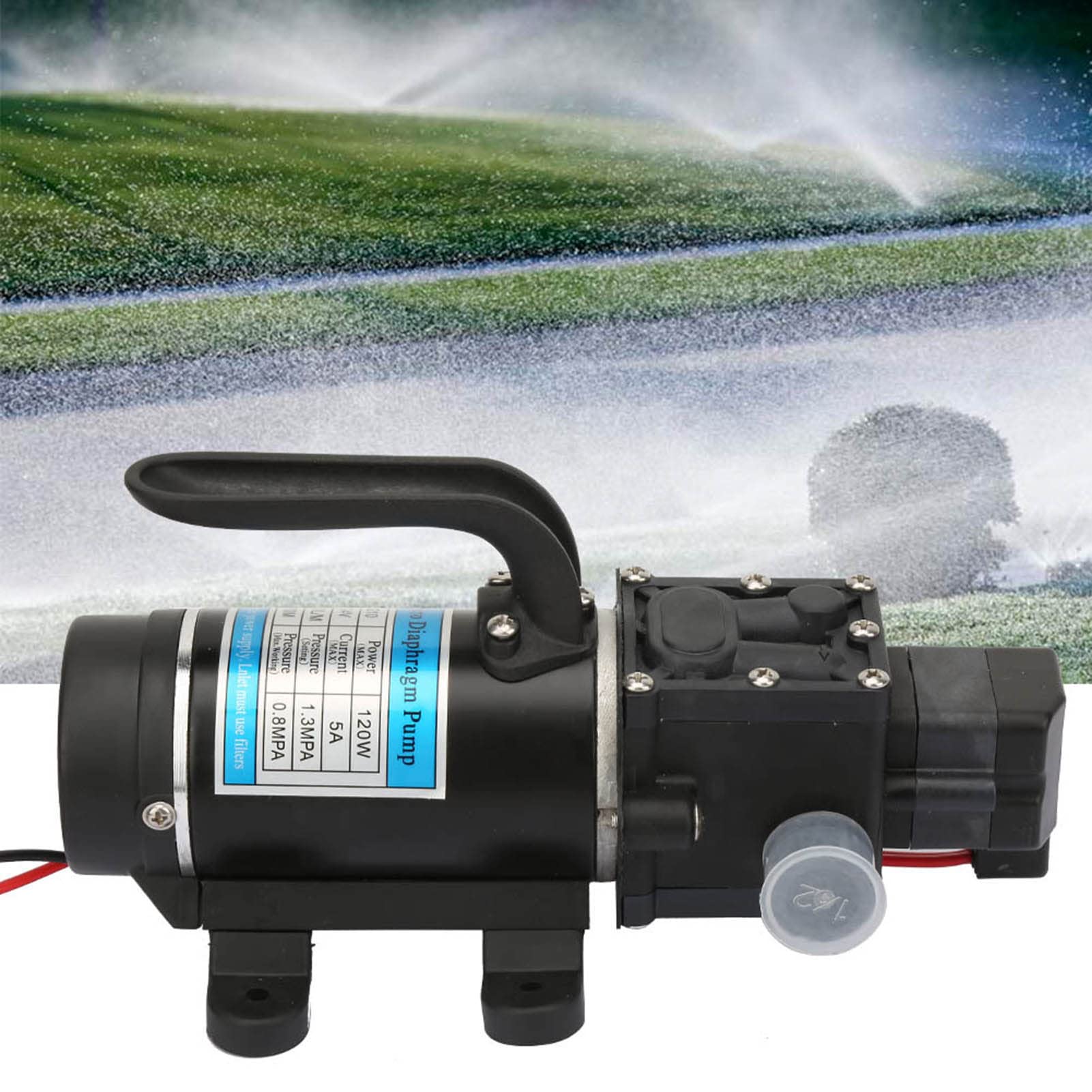Pumpe 24V Selbstansaugend 120 W Elektrische Wasserpumpe, 10 L/M, Selbstansaugende Membranpumpe Mit Überstromschutz, Weit Verbreitet In Hochdruckreinigern, Pestizidspritzen (24V 3210Yd-24-120Fs)