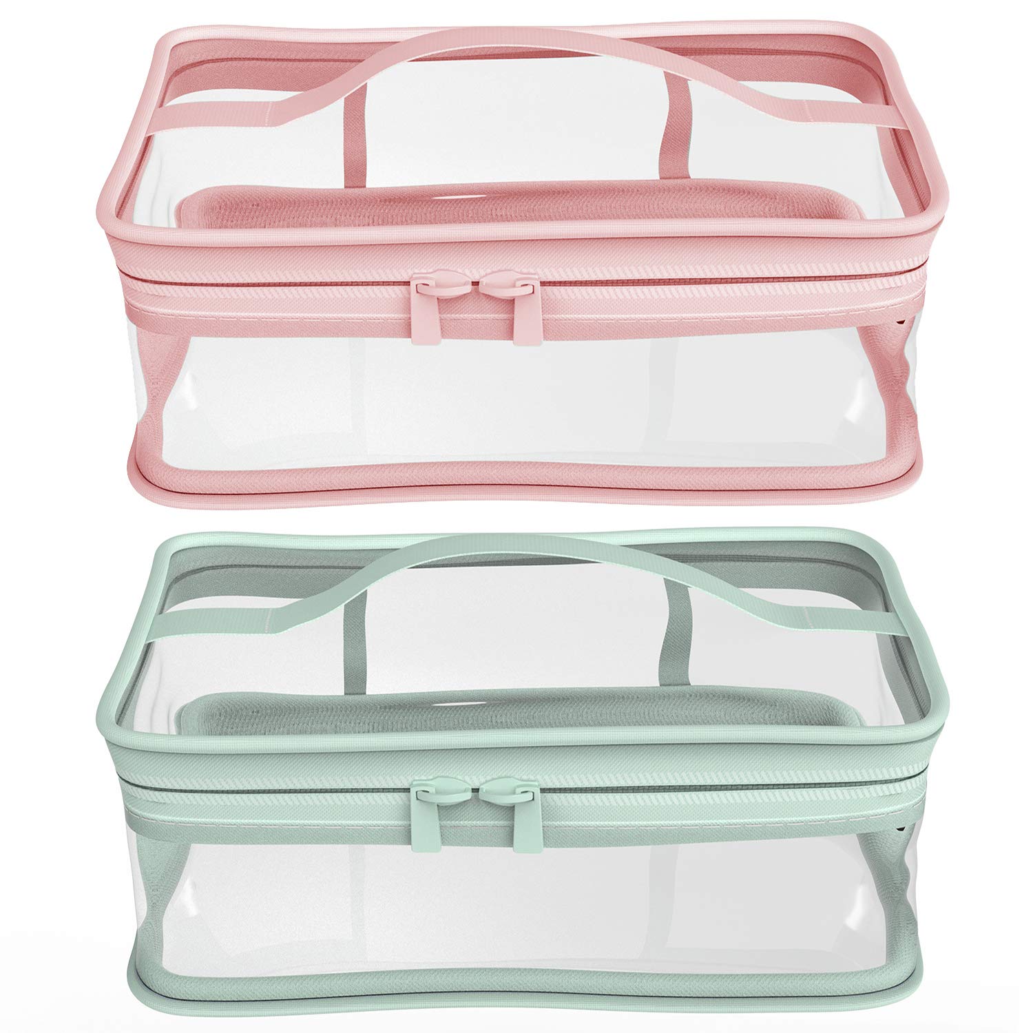 BallHull Makeup Bag Zipper Waterproof Portable Travel Storage Pouch 2 Pcs