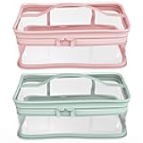Makeup Bag Zipper Waterproof Portable Travel Storage Pouch 2 Pcs