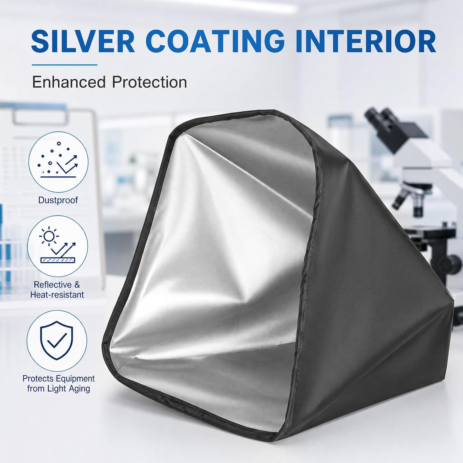 Wonderjune 2 Pack Microscope Dust Cover, 13.8x7.9x15.7 in, 420d Polyester image 4