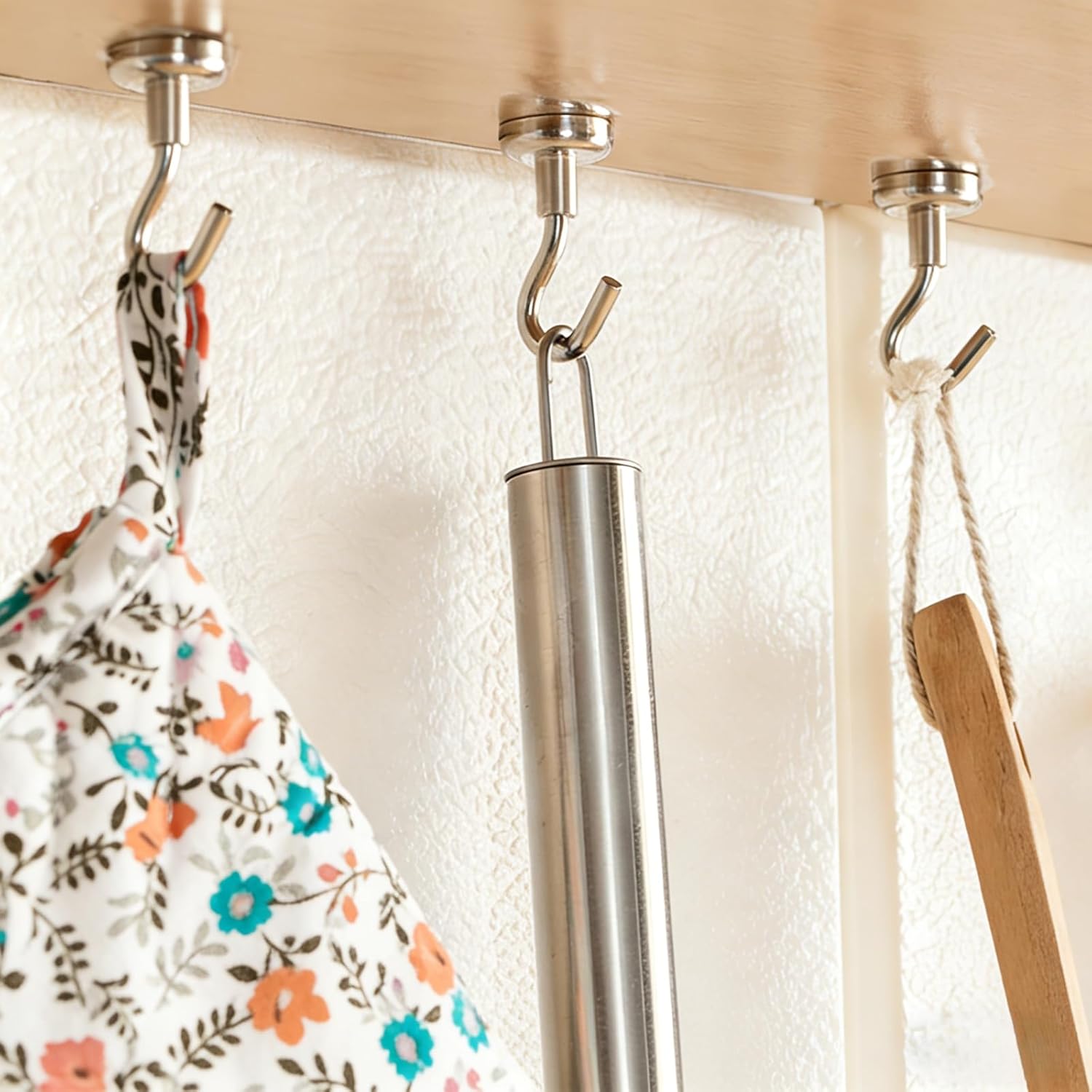 8pcs Heavy Duty Magnetic Hooks, Earth Magnets with Hook for Refrigerator and Doors, Extra Strong Cruise Hook for Hanging, Magnetic Hanger for Cabins, No Drilling