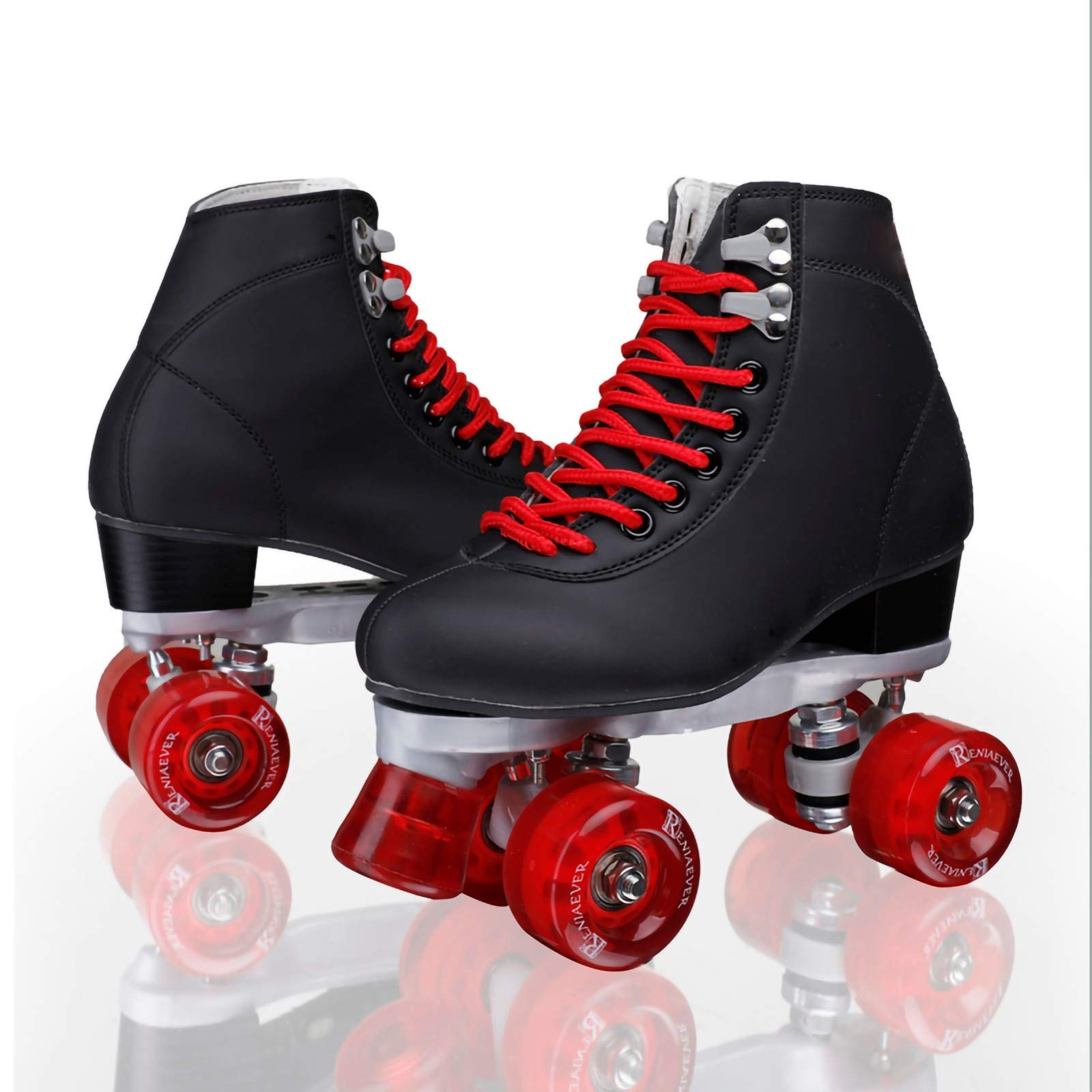 Patines Classic Retro, Quad Patines Unisex Adulto doble fila Patines para Interiores y Exteriores para El Adulto Deportes Al Aire Libre De Deporte Sneakers
