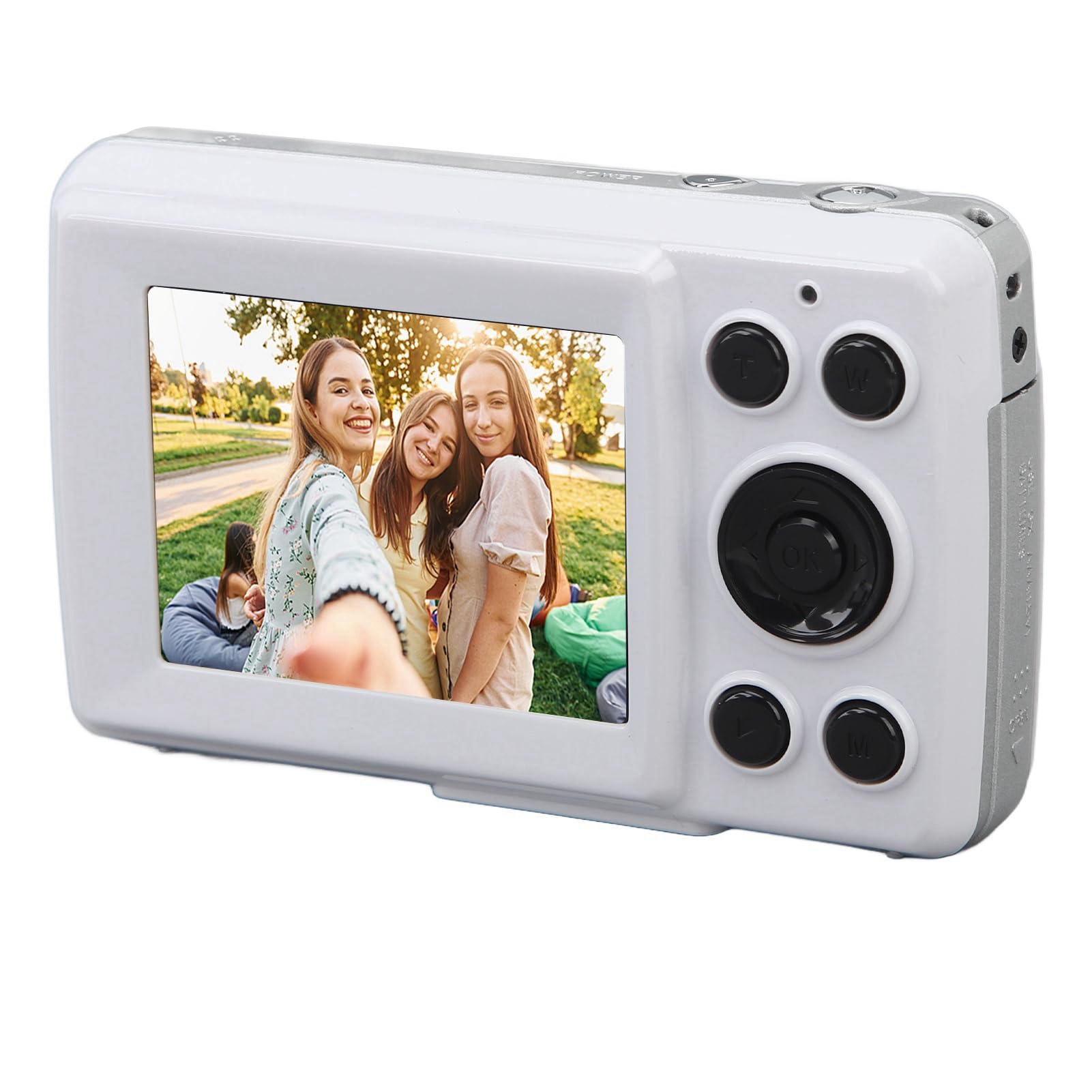 16MP Digital Camera, 16X Zoom Camcorder, 1080P Video Recorder for Photography and Video, Birthday, Christmas, Camera for Outdoor Social Gatherings Graduation Photos Selfies (White)