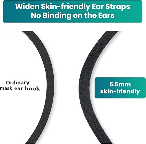 Miniatura 4 de Funight Mascarilla KN95 de 5 capas transpirable, eficiencia de filtro 95% de protección contra el polvo PM2.5, multicolor, paquete de 50