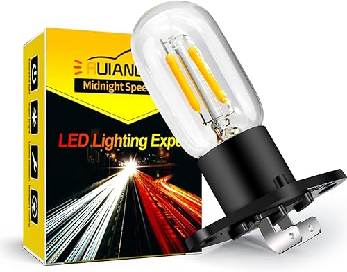 Ruiandsion Bombilla de microondas Z187 Base 110V 120V 25W Bombilla LED para microondas universal, lámpara de horno en forma de pera, amarilla