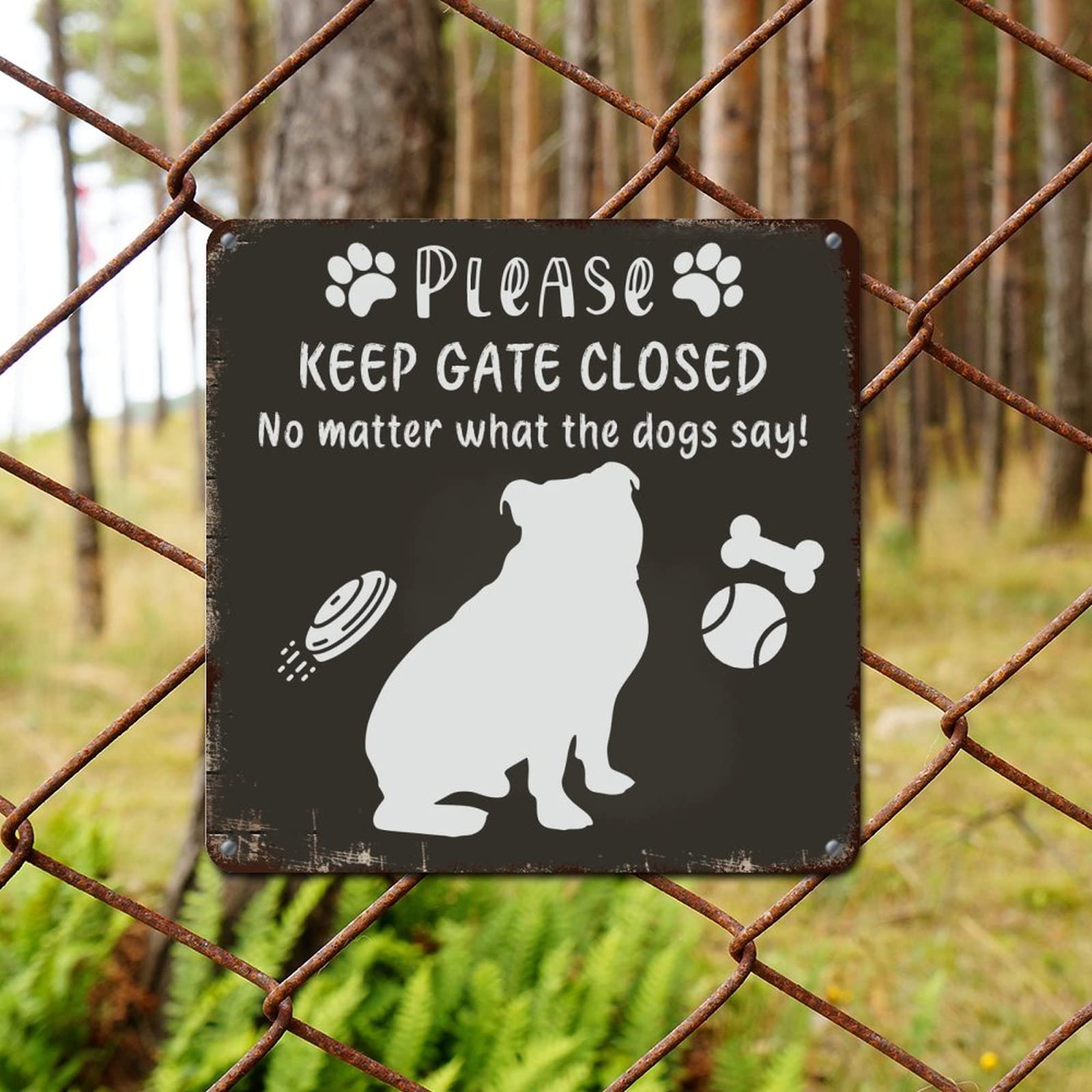 AAROENLYS Retro Blechschild „Beware Of Dog“ – 20,3x30,5 Cm, Aluminium, Wasserdicht, Für Garten & Garage