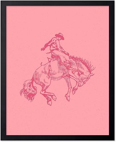 Miniatura 104 de Poster Master Póster de Rodeo marrón – Estampado retro de vaquero sobre caballo – Arte de vaquero – Arte occidental – Arte del salvaje oeste –