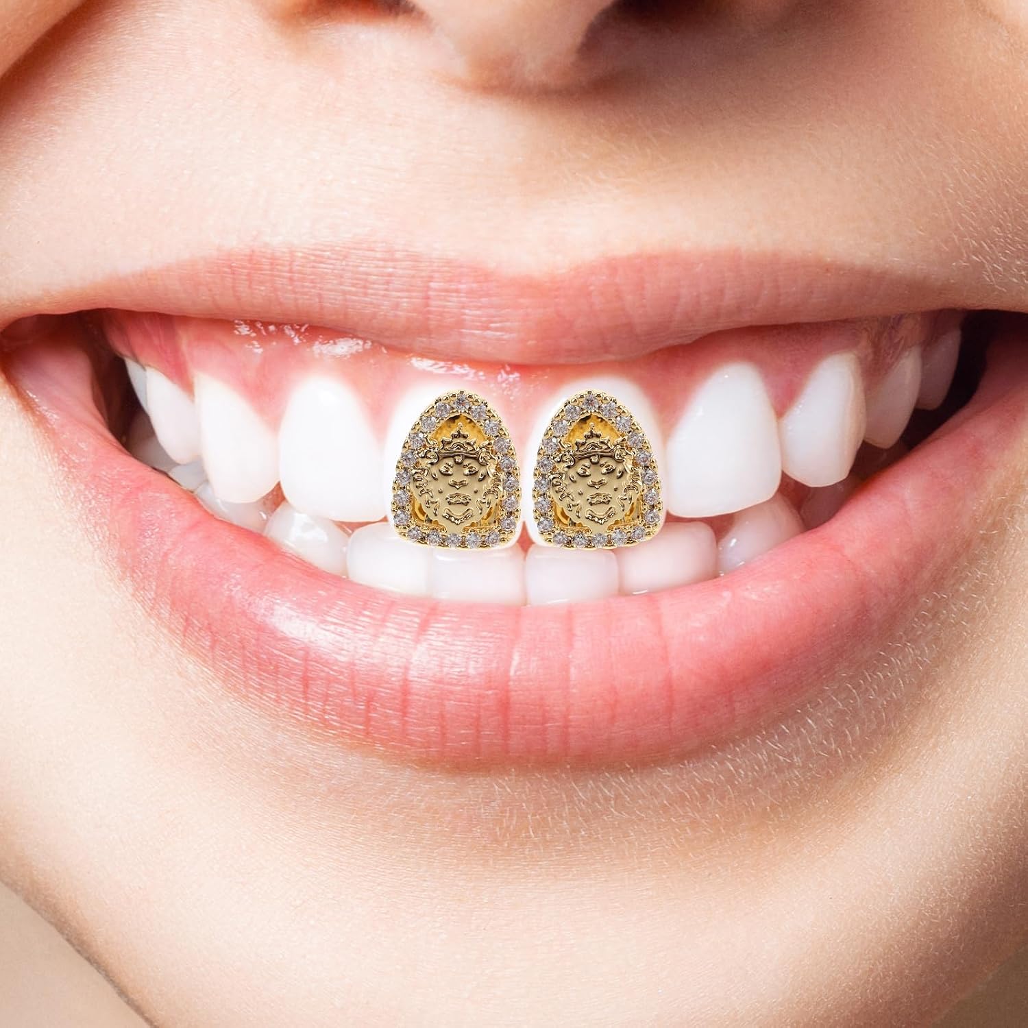 Halloween Hip Hop Lion Pattern Zinc Alloy Teeth Grill for Men Women image 5