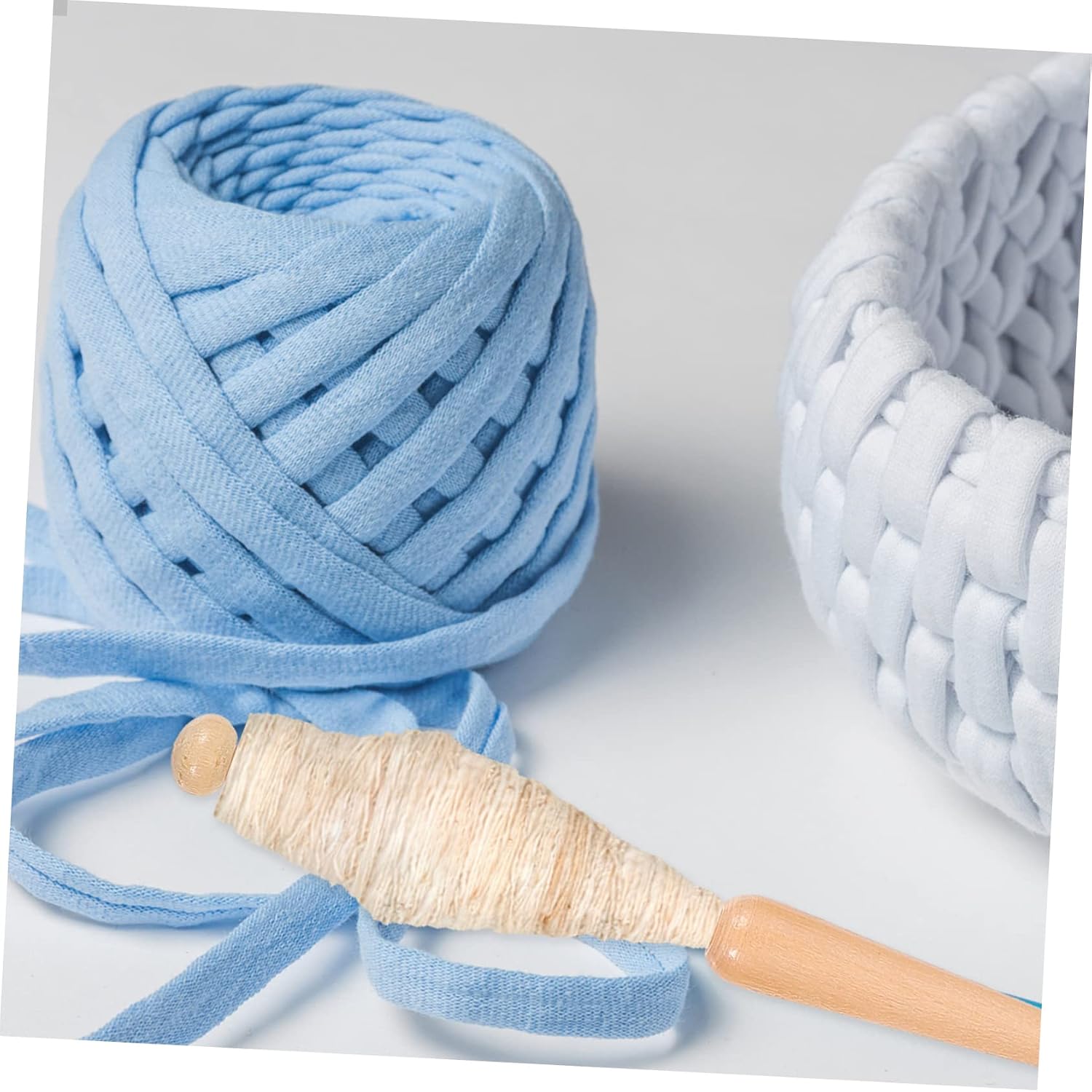 NUOBESTY Knitting Needles Set Knitting Tools for Beginners DIY Kit Weaving Shuttle Stick Cotton Rope