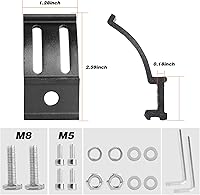 Vista 6 de Soportes de montaje de barra de luz LED, 2 piezas, kit de soporte de montaje inferior ajustable para luces LED de vaina, cubos, barra de luz