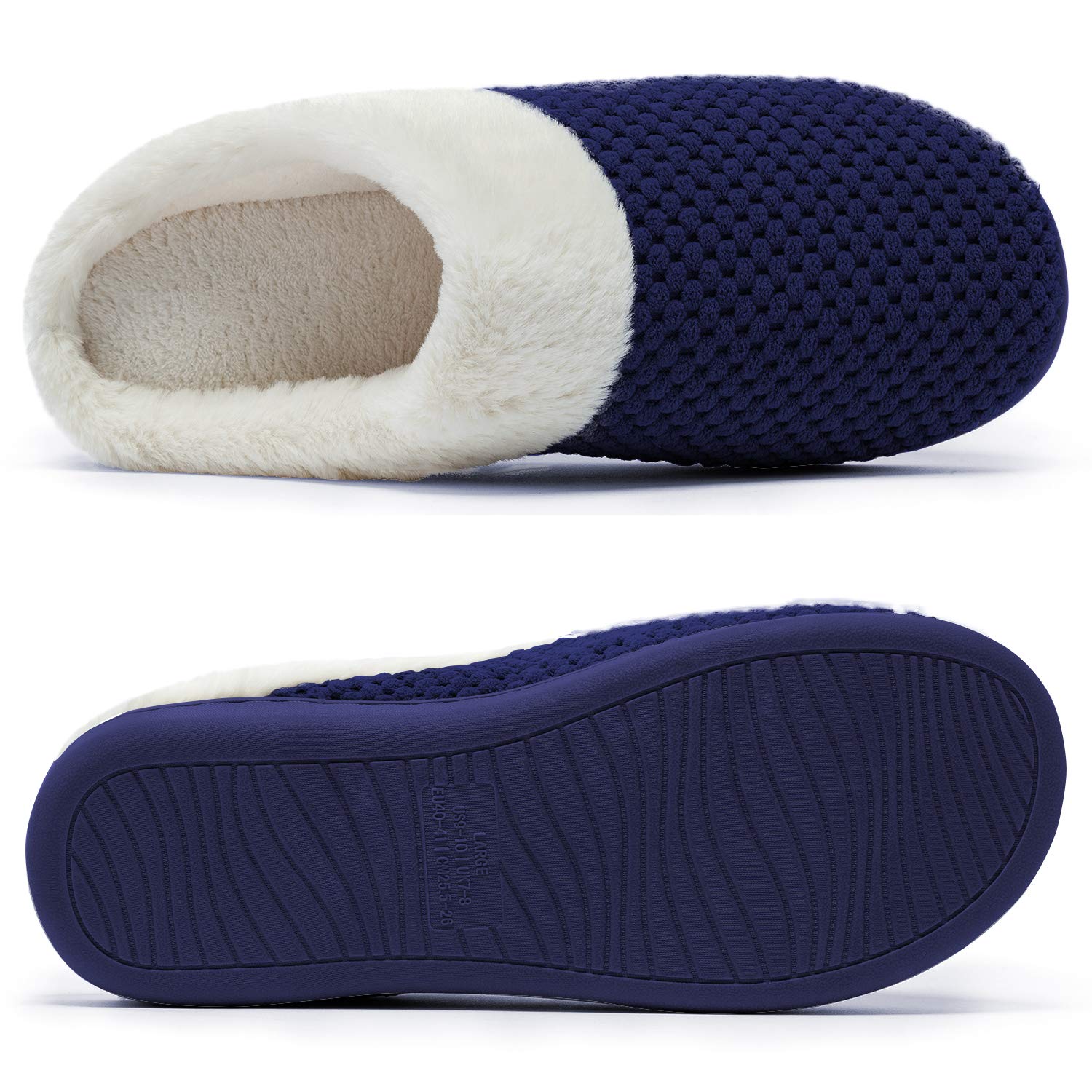 Kuako Inverno Pantofole Donna Peluche Ciabatte Caldo Comode Scarpe da Casa Antiscivolo Memoria Schiuma Pantofole Interno Esterno