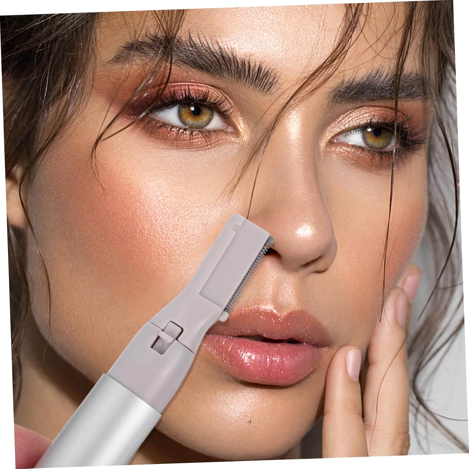 Gatuida 1Set Electric Eyebrow Trimmer Kit Personal Care Tool for Women Gentle Eyebrow Hair Lightweight Portable Beauty Tool for Home Travel Use Easy to Clean