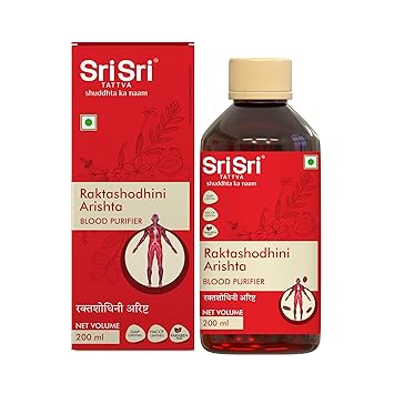 Sri Sri Tattva Raktashodhini Arishta Syrup, Blood Purifier, 200 ml (Pack of 2)