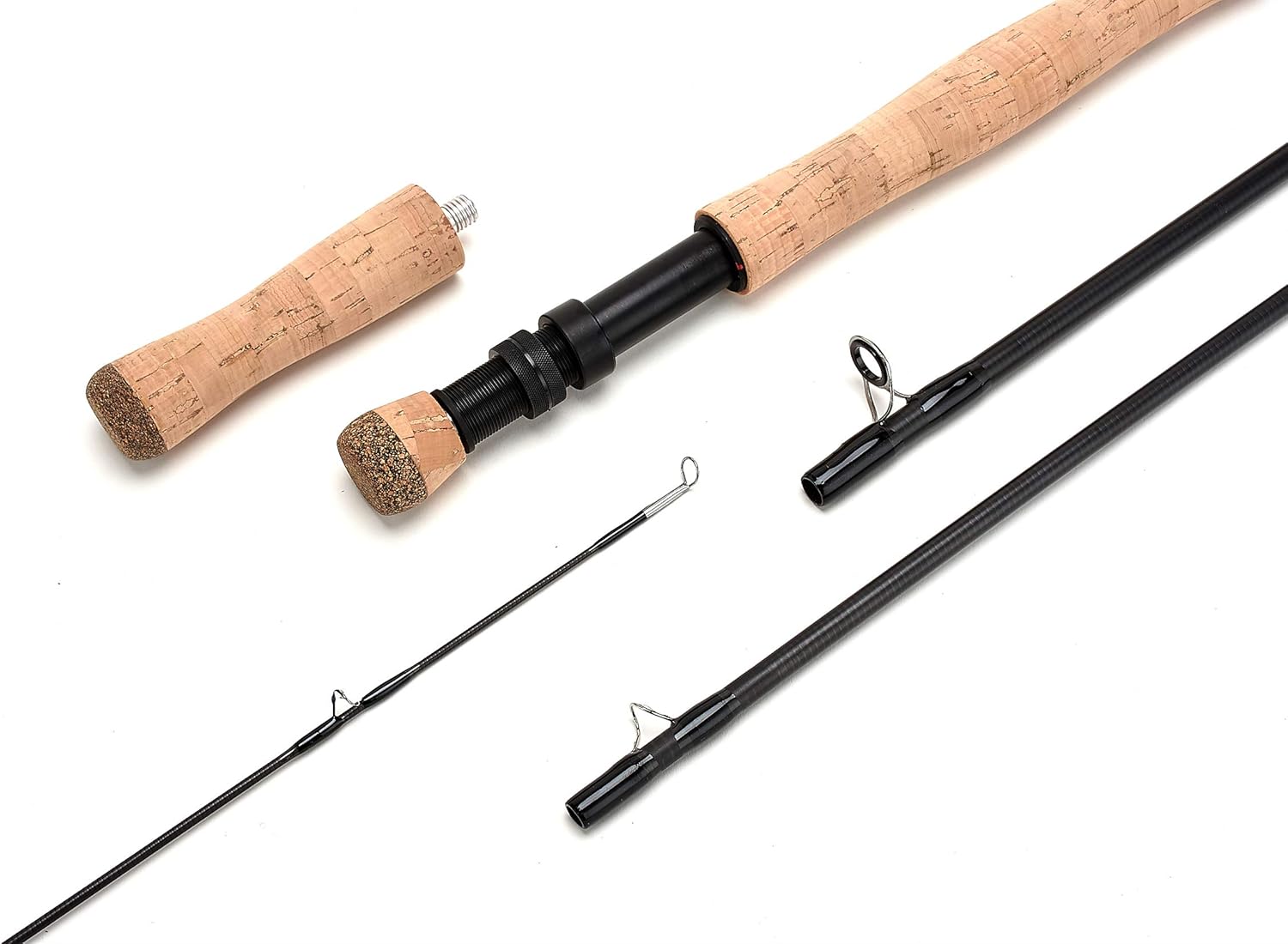 10 feet 9 inches Carbon Fiber Switch 7wt 8wt Fly Fishing Rod 4 Pieces Sections Extra Handle Freshwater Fishing Trout Lake Cork Handles