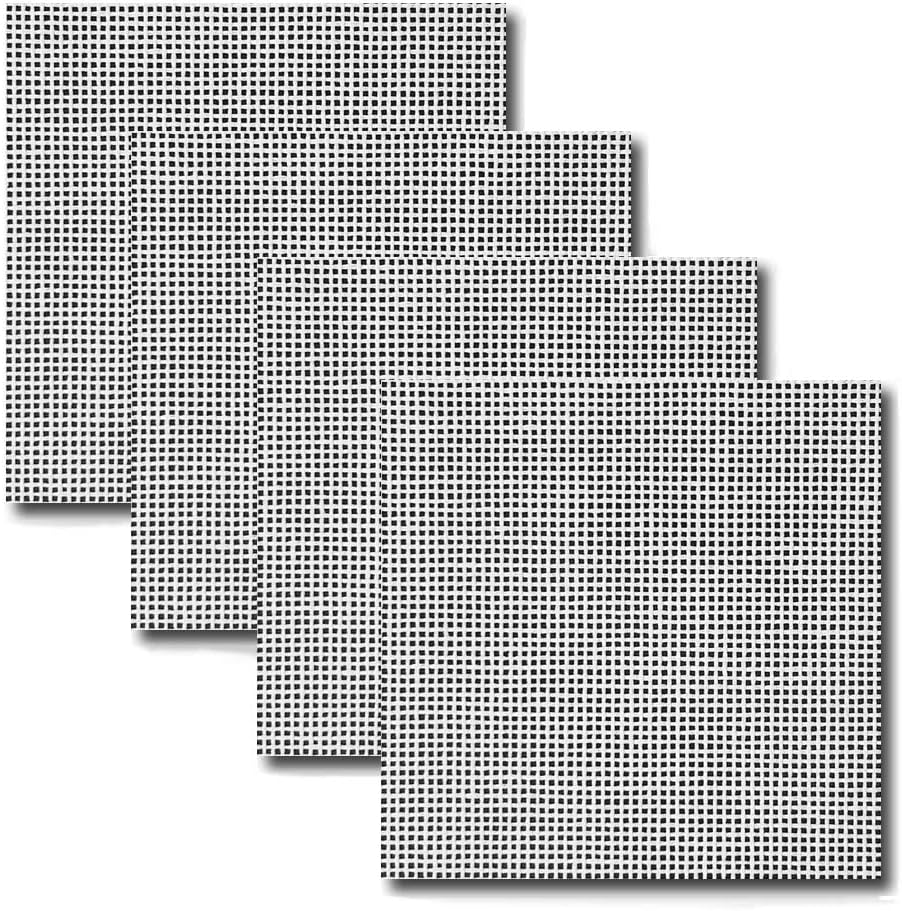 Needlepoint Blank Canvas MonoDeluxe 12/13/14/18-Mesh Sheets Size 9,5" X 9,5" Set of 4 (12 Mesh)