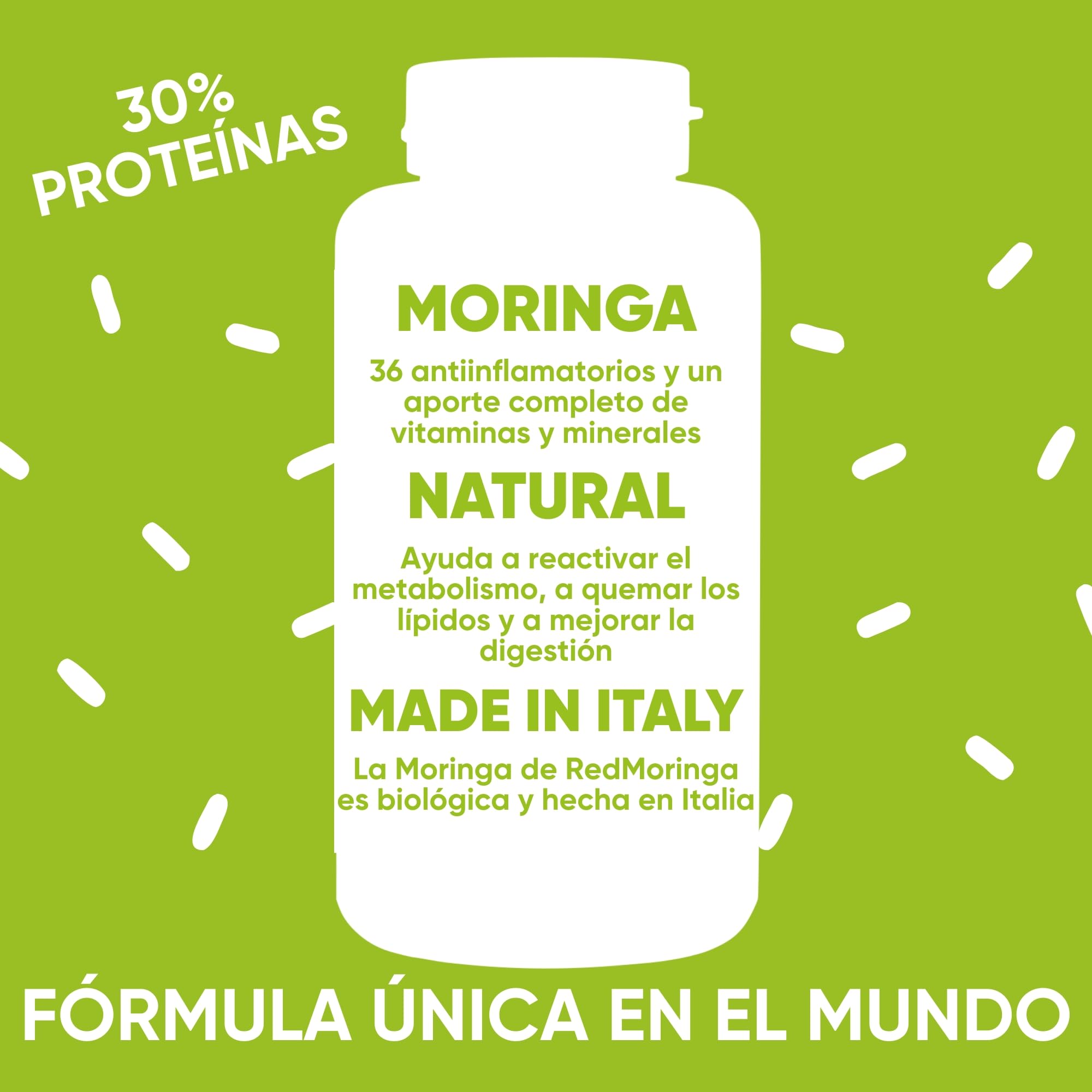 RedMoringa Moringa Oleifera Bio | Moringa Cápsulas Pura 100% Natural | Cápsulas Vegetales | Superalimento para Digestión y Metabolismo de Grasas | 270 Cápsulas Made in Italy