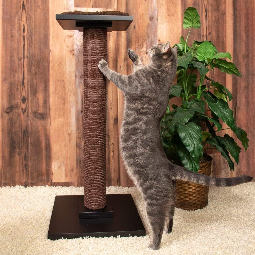 Art of Paws Ultimate Cat Scratching Post | Modern Cat Tree - Extra Tall for Full Stretch | Ideal Cat Scratcher with Soft Cosy Cat Perch Bed for Large Cats and Kittens Alike
