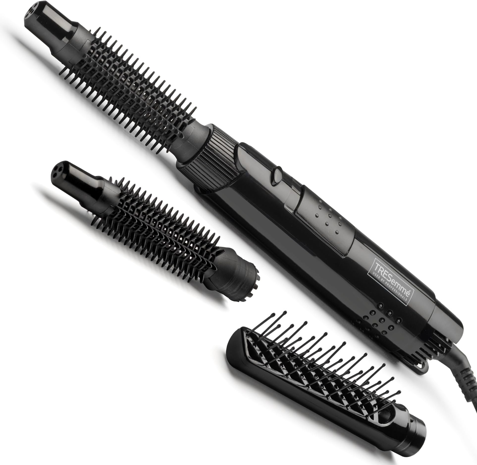 Full Finish Hot Air Styler with 3 Brushes, Black