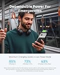 Anker Banque Nano Power, Ultra-Slim 5,000mAh Batterie magnétique, Qi2 Certifié 15W Max Chargeur portable ultra-rapide compatible Mag, conception ergonomique, pour iPhone Air/17/16/15 Series (Pas pour Pixel)