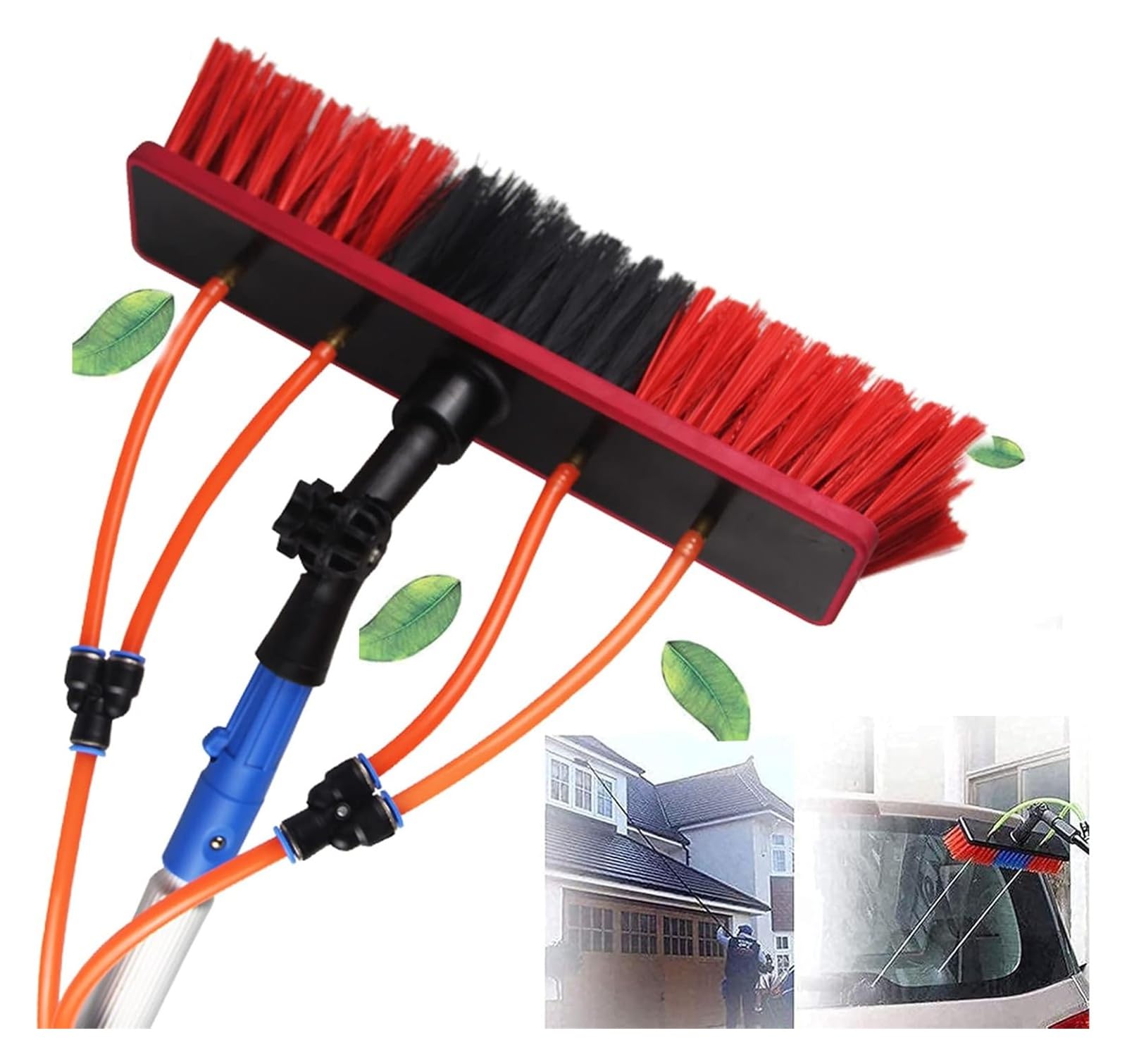 Kit de perche alimentée en eau et brosse pour l'entretien des vitres et camions