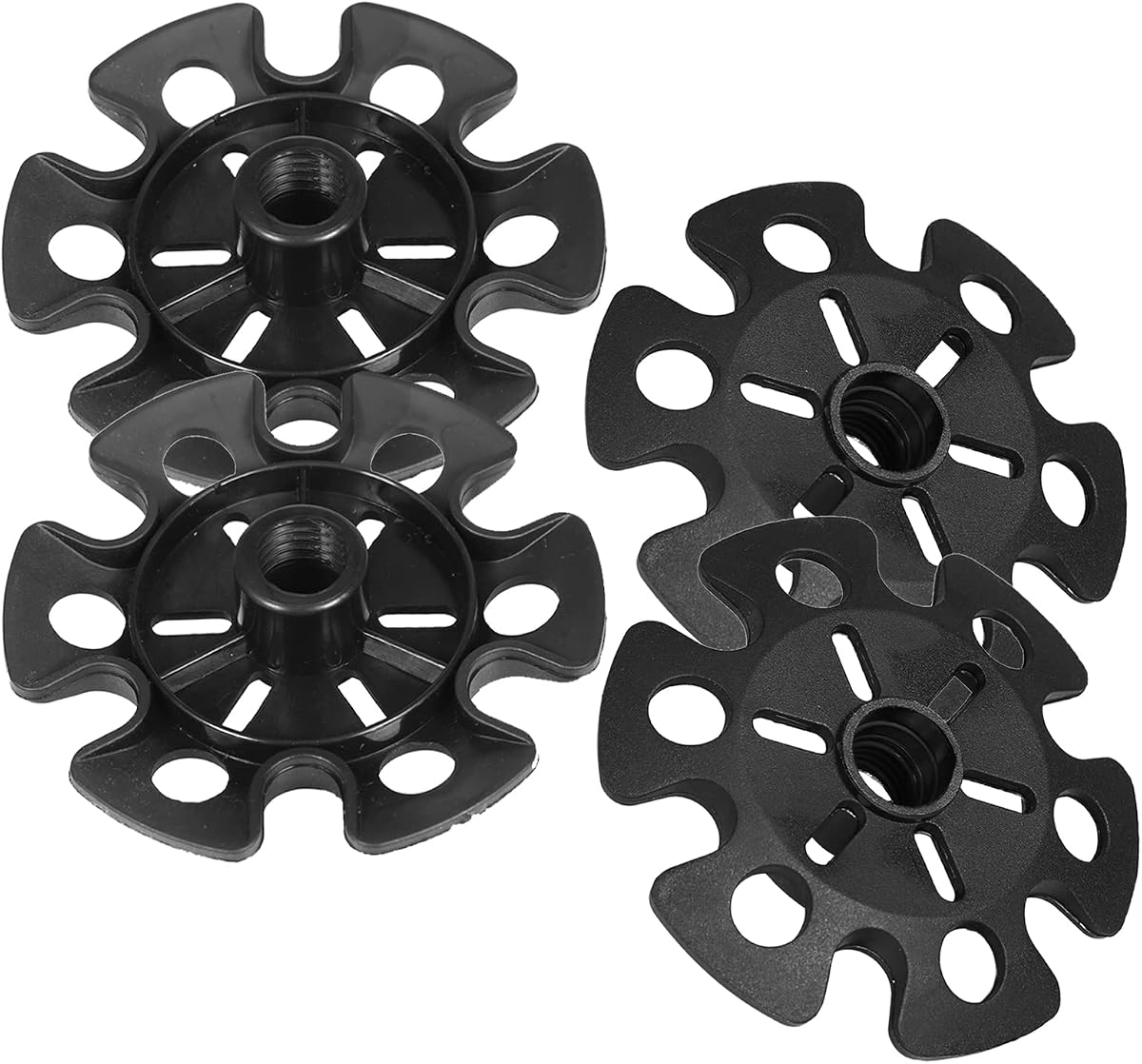 Rubber Trekking Pole Tips 4pcs Walking Hiking Stick Tips Universal Carbide Tips Walking Poles Boot Tips Rubber Feet Protectors Snowflake Powder Sand Mud Ski Basket fit Most Standard Hiking Poles