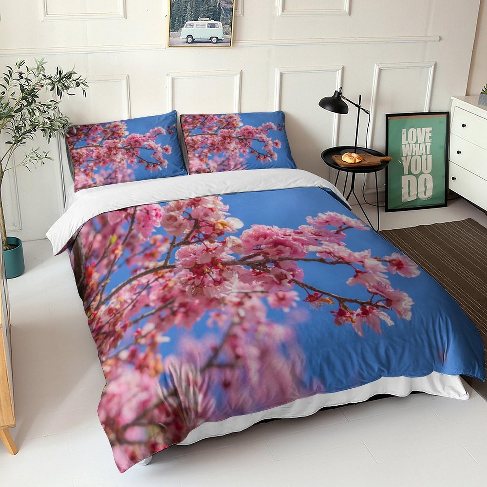 Parure de lit motif floral pour une chambre d'ado ou d'adulte fraîche et douce