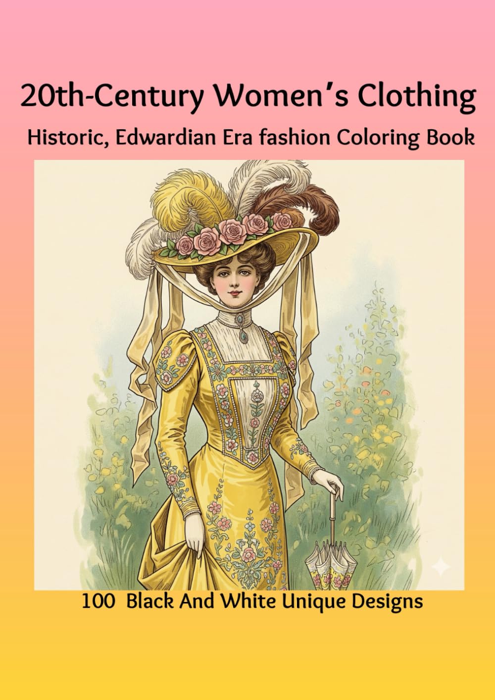 Coloriage mode édouardienne pour vos moments de détente avec 100 robes historiques du 20e siècle