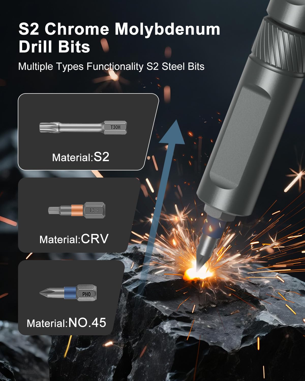 42-in-1 Magnetic Screwdriver Set, Ankilo Screwdriver Set, Ratcheting Screw Driver Set including 40 Bits & Rotatable Handle - Image 2