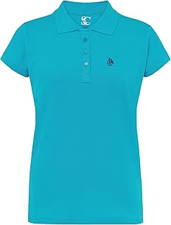 Polo de Mujer Manga Corta Algodón, Color Liso, Estilo Casual, Tejido Punto Piqué, Cuello 3 Botones, Diseñado en España, Ligeramente Entallado, Ver Guía