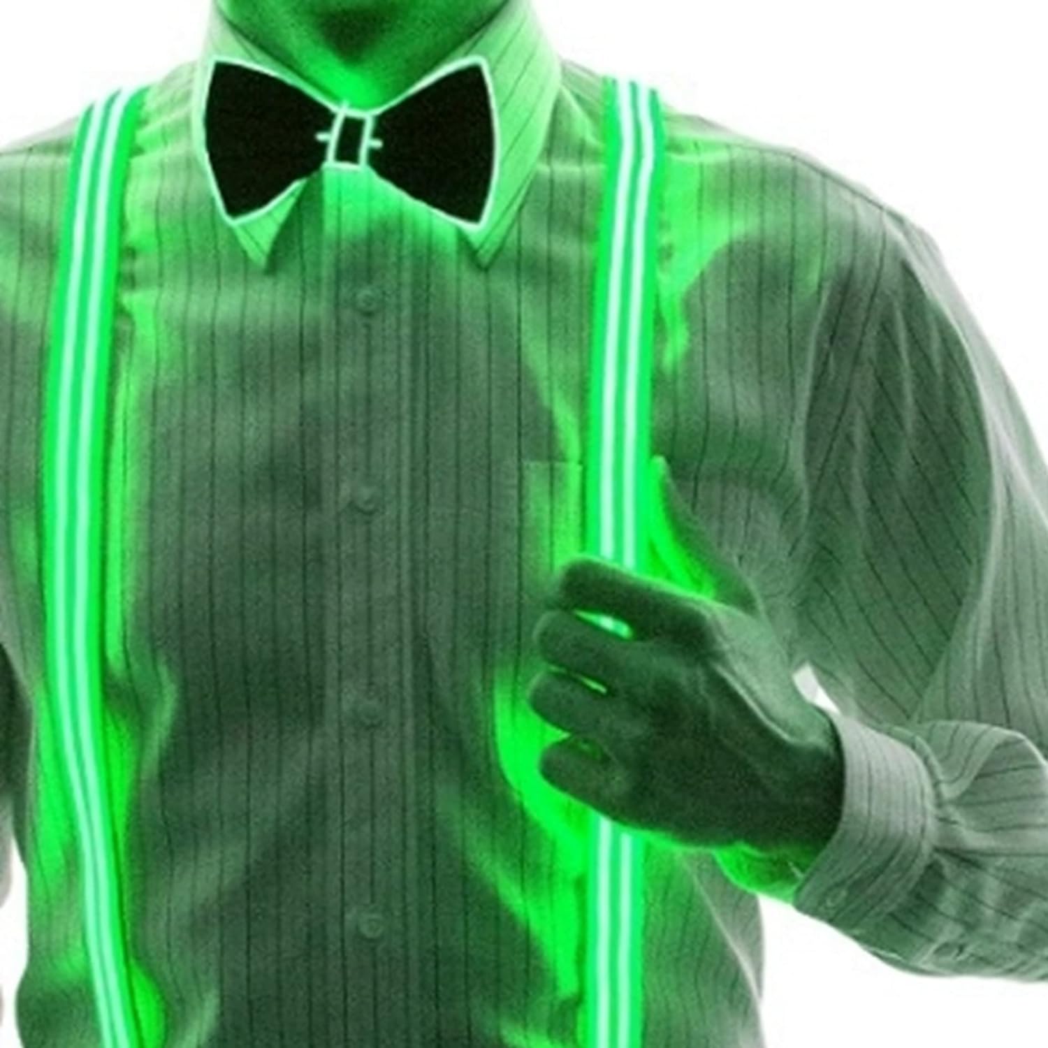 light up bow tie and suspenders