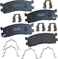 Vista 191 de Pastillas de freno traseras cerámicas Bendix Premium SBC1337 para Cadillac CTS 2014-2008, SRX 2016-2010, Chevrolet Camaro 2015-2010, Saab 9-4X 2011