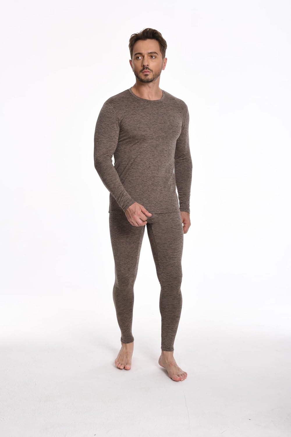 Men's Thermal Underwear Set Mid-Weight Brushed Lined Warm Base Layer Soft & Stretchy Indoor Outdoor Activities R06 - Image 4
