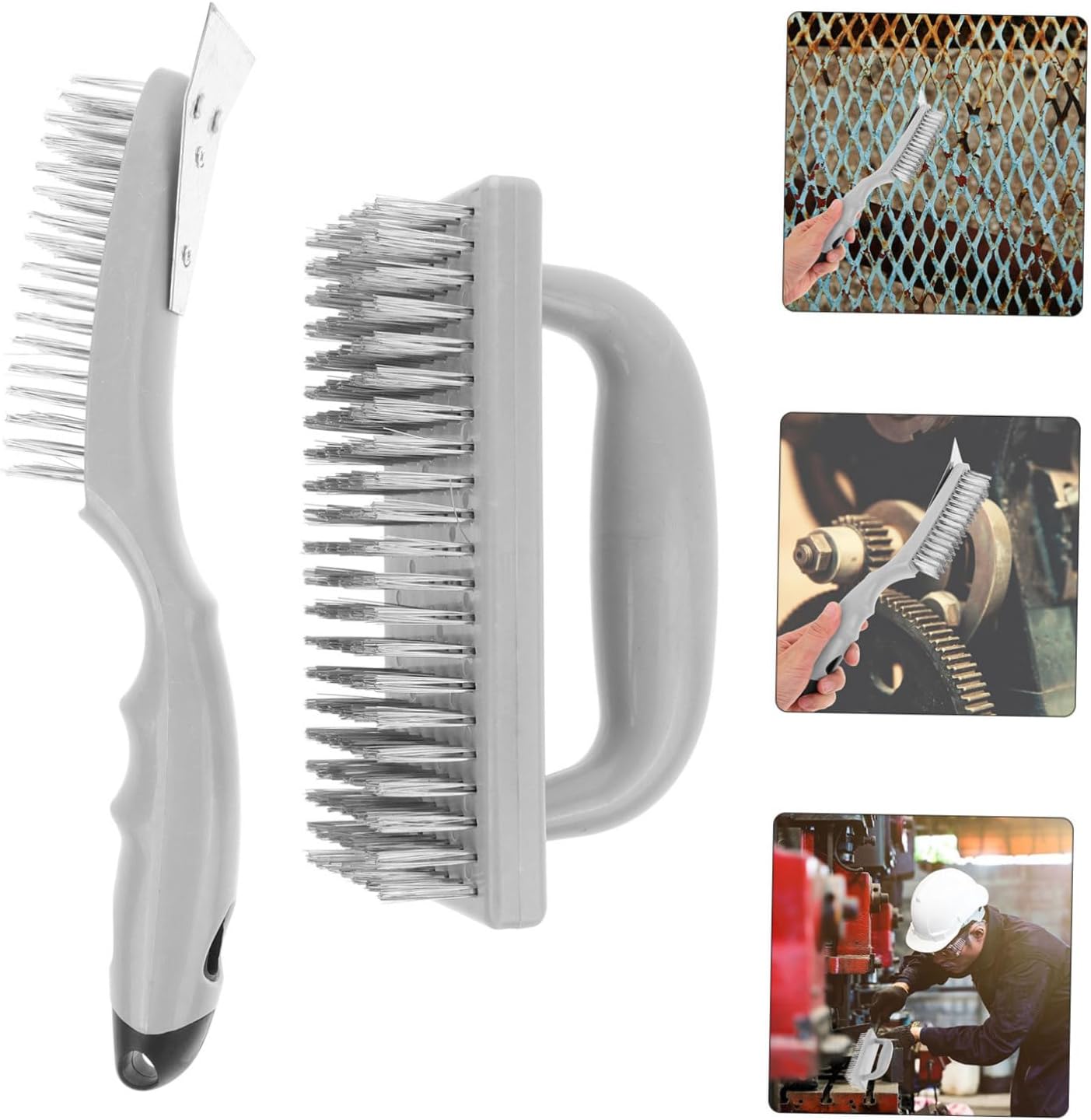 BESPORTBLE 4pcs Grill BBQ Brush Cleaning Tool Multi-Function Grill Cleaning Brush for Outdoor BBQ