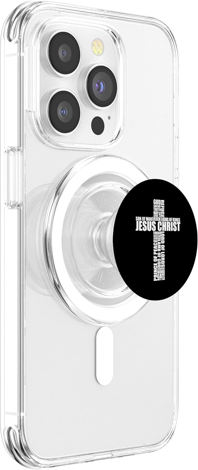 Christian Religious Spiritual Faith Cross Names Of Jesus PopSockets PopGrip: Swappable Grip for Phones & Tablets PopSockets PopGrip for MagSafe