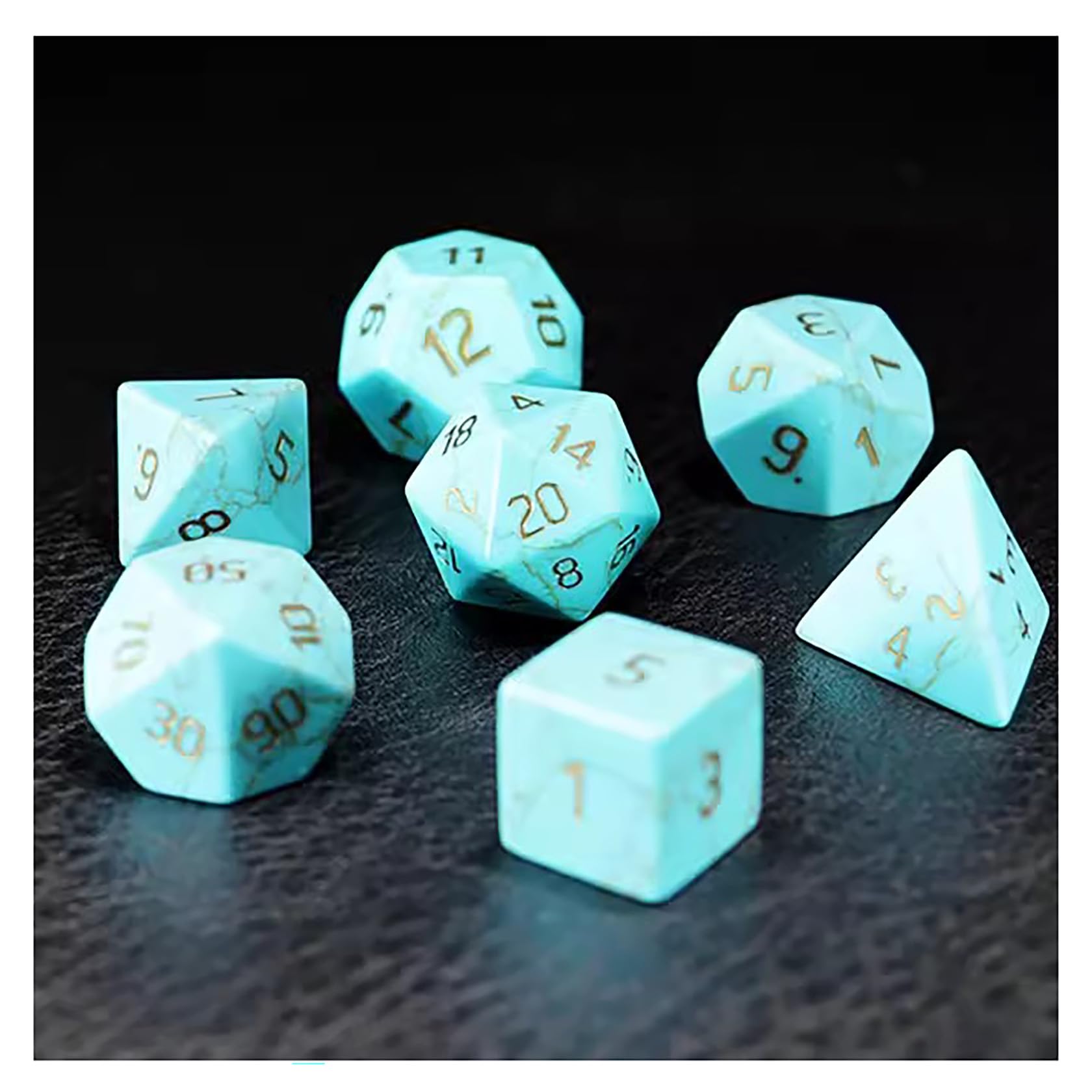 Set di dadi con bordi affilati con confezione regalo, Dungeons and Dragons, set di dadi poliedrici per giochi di ruolo D e D, set di dadi D20 D12 D10 D8 D6 D4