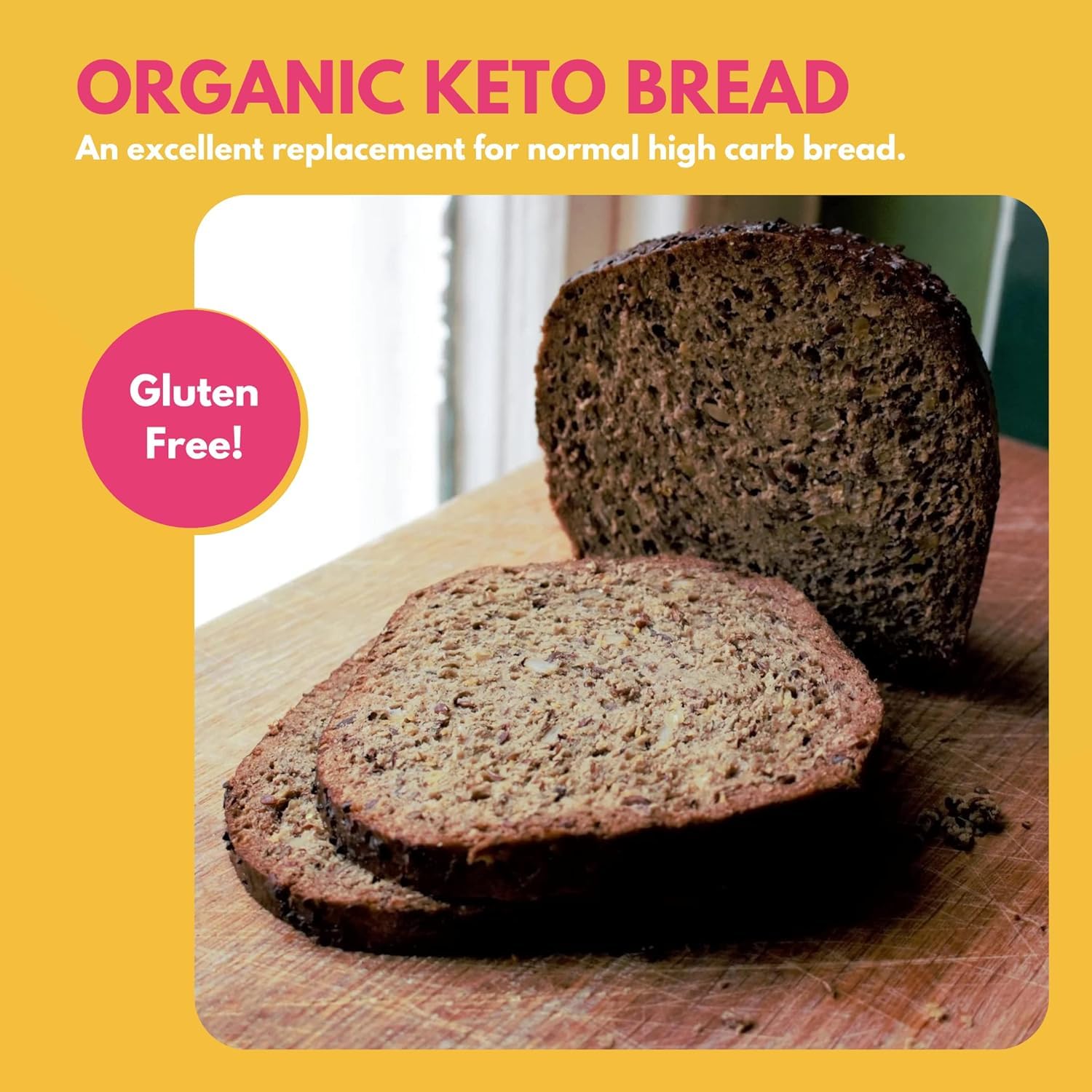 Barbabietola di lino KETO PANE/BIOLOGICO/SENZA GLUTINE/ALTA FIBRA OMEGA 3/RIPIENE/CONFEZIONE DA 6 X250 g (durata della mensola lunga)