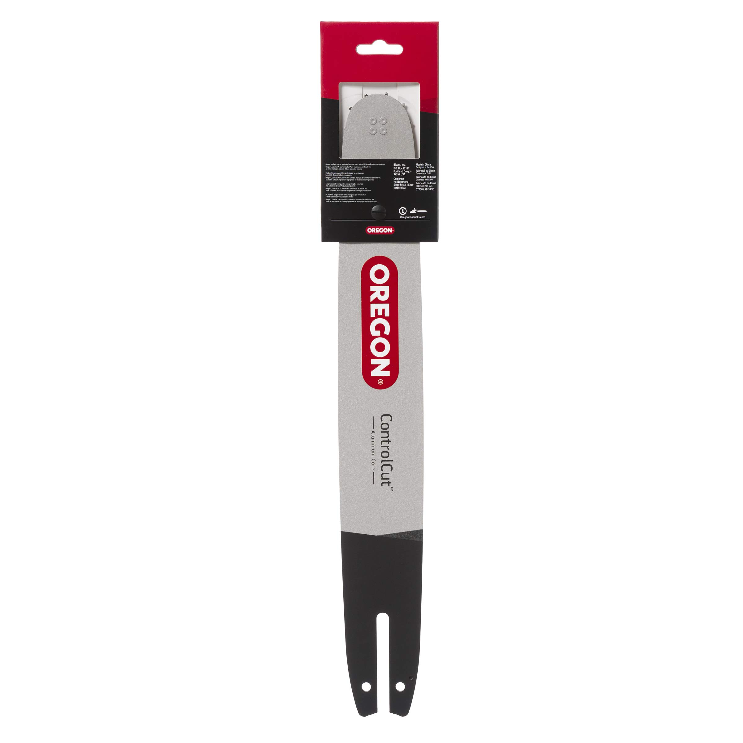 Oregon 163PXLBA074 Barra de guía de Motosierra Profesional Controlcut de 16 Pulgadas con Soporte de Motor A074