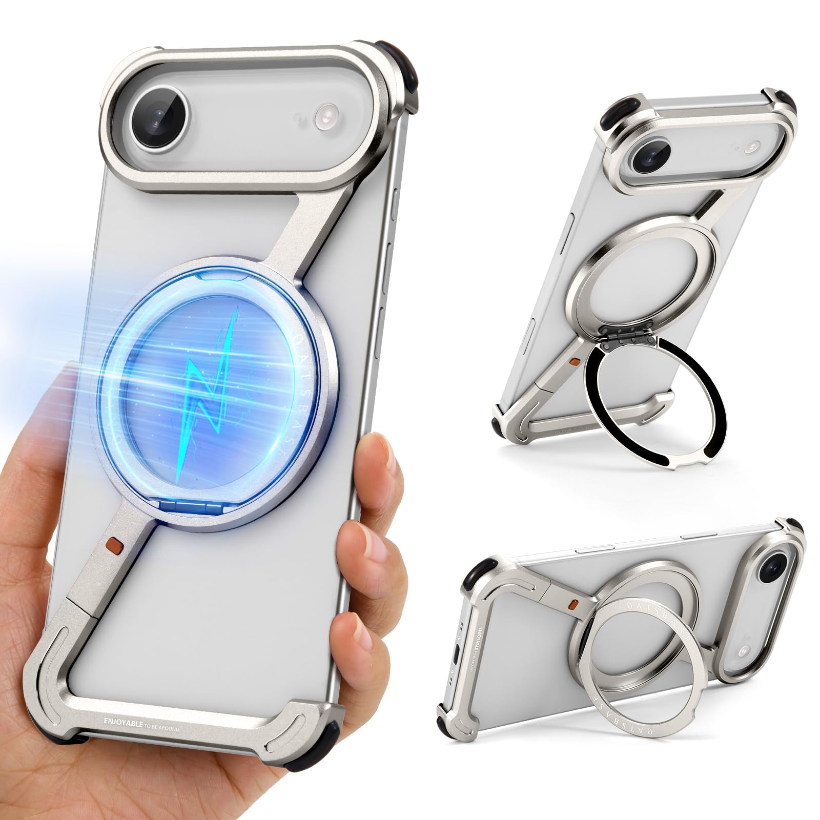 OGRANEE Z Metal Case for iPhone Air Frameless, Aluminum Alloy