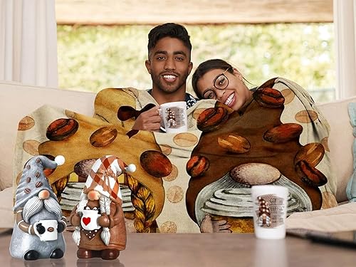 Miniatura 4 de Manta de gnomo  Regalos de gnomo para mujeres, manta suave y mullida de otoño para sofá, manta de gnomo de café y mantas para mamá, adultos,