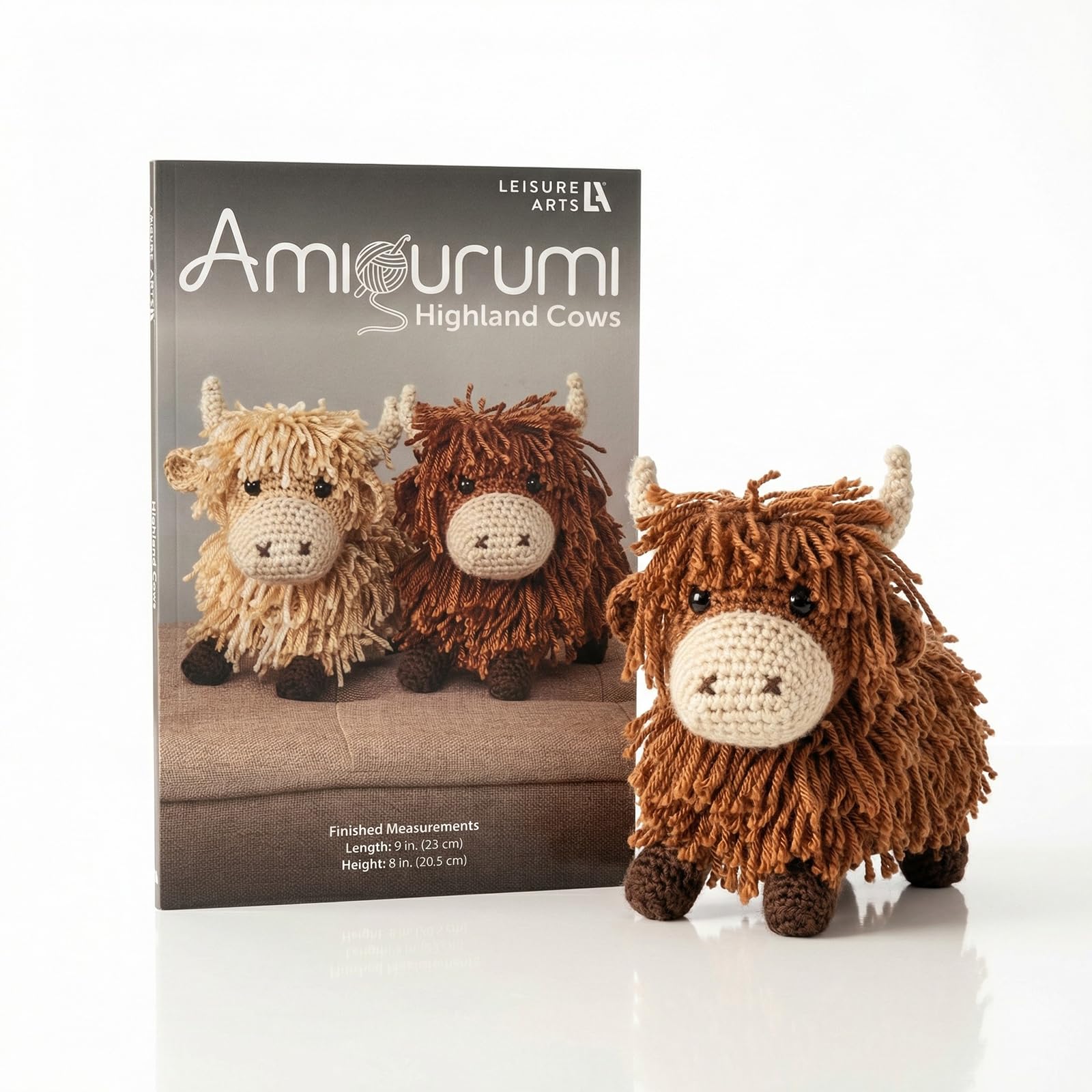 LEISURE ARTS Highland Cows Amigurumi Crochet Pattern Book