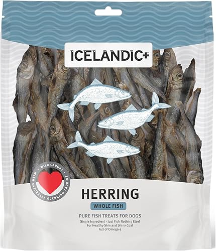 Miniatura 6 de Icelandic+ Plus Herring - Golosinas enteras para perros, bolsa de 9 onzas