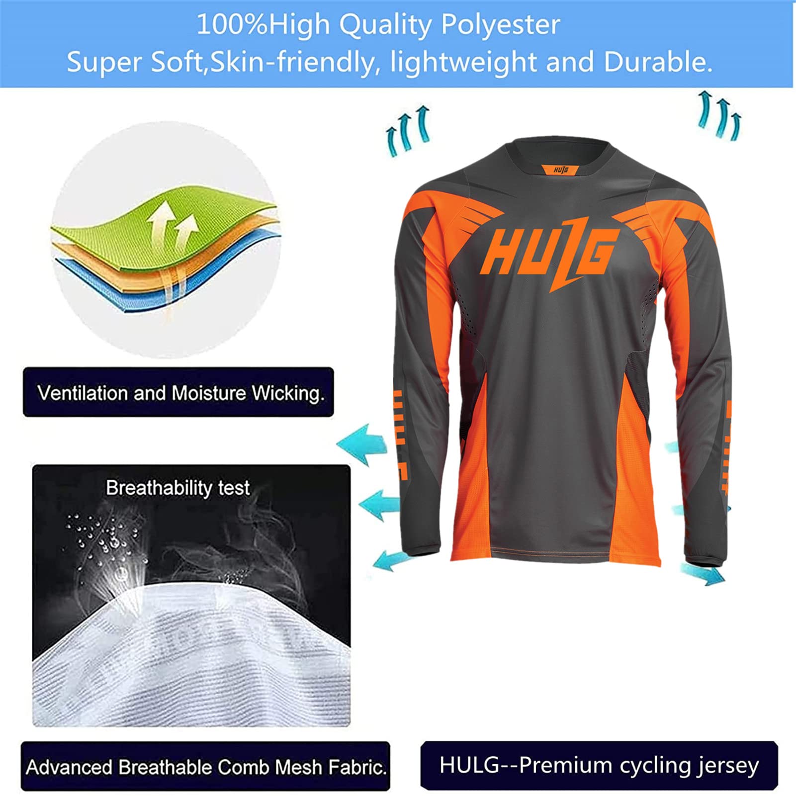 MEETWEE Maillot Cyclisme Homme, Vélo Jersey VTT Vêtements Manche Courte